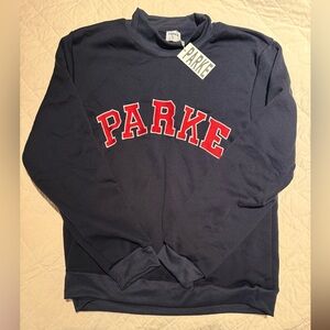 PARKE Navy Crew Neck Sweater